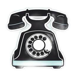 vintage phone sticker SVG PNG design with clean design elements