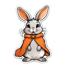 rabbit cape SVG PNG design with clean design elements