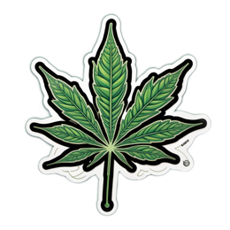 sticker leaf green SVG PNG design with clean design elements