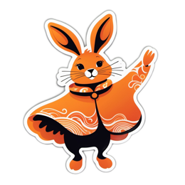 rabbit sticker SVG PNG design