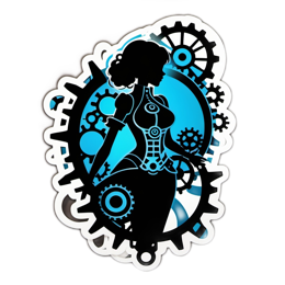 fantasy robotics SVG PNG design with clean design elements
