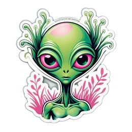 alien sticker SVG PNG design