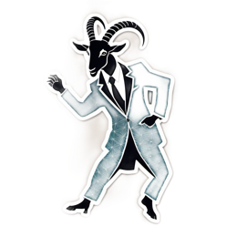 artistic goat SVG PNG design with clean design elements