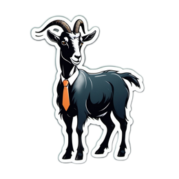 goat illustration business SVG PNG design with clean design elements