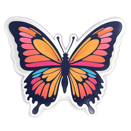 butterfly sticker SVG PNG design with clean design elements