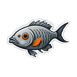 fishing fish SVG PNG design with clean design elements
