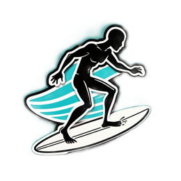 surfing motion SVG PNG design with clean design elements