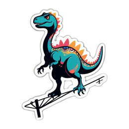 dinosaur sticker SVG PNG design with clean design elements