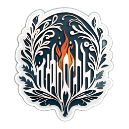 floral fire SVG PNG design