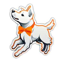 dog sticker SVG PNG design with clean design elements