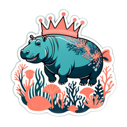 fantasy underwaterhippo SVG PNG design