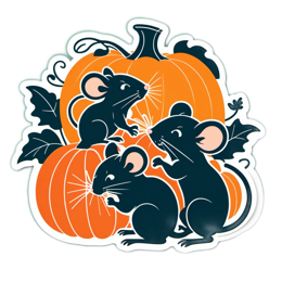 halloween mice pumpkin SVG PNG design with clean design elements