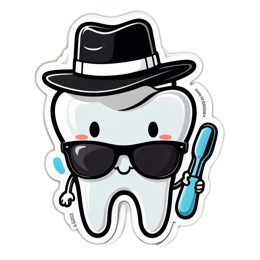 tooth funny character SVG PNG design with clean design elements