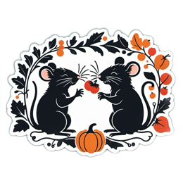 black rats SVG PNG design with clean design elements