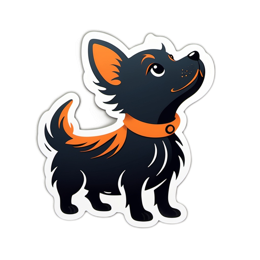sticker dog SVG PNG design with clean design elements