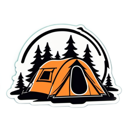 camping tent SVG PNG design with clean design elements