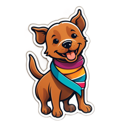 sticker happy dog SVG PNG design