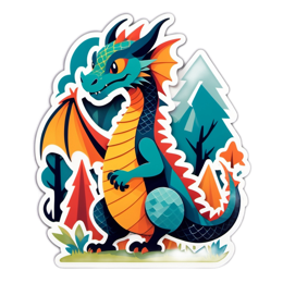 dragon forest SVG PNG design with clean design elements