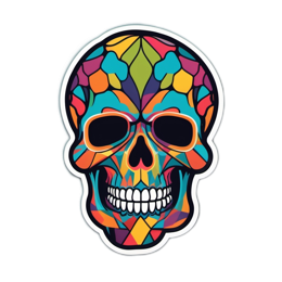 vibrant skull SVG PNG design with clean design elements