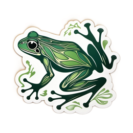 frog artistic SVG PNG design with clean design elements