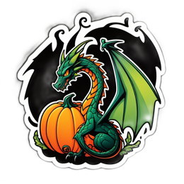 dragon pumpkin SVG PNG design with clean design elements