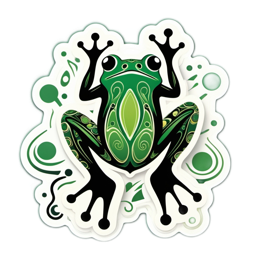 frog SVG PNG design with clean design elements