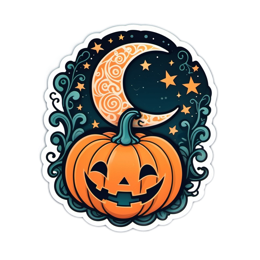 pumpkin moon SVG PNG design