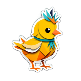 chick yellow SVG PNG design with clean design elements