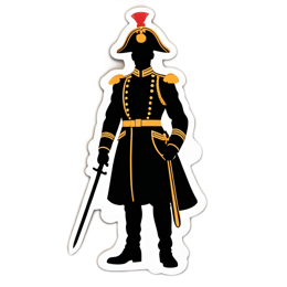 historical character silhouette SVG PNG design with clean design elements