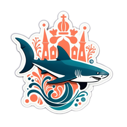 shark SVG PNG design with clean design elements