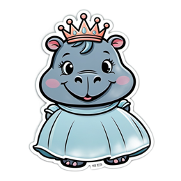 quotes happy princess hippo SVG PNG design