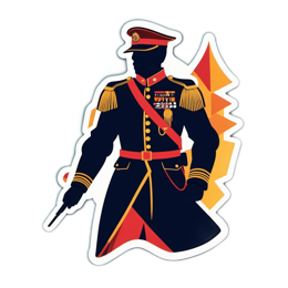 military uniform silhouette SVG PNG design with clean design elements