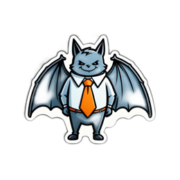 bat businessman character SVG PNG design with clean design elements