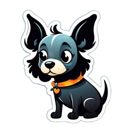 sticker cartoon dog SVG PNG design
