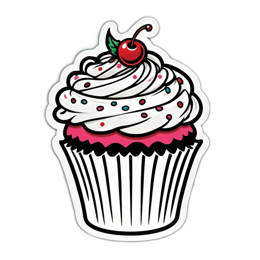 cupcake treat SVG PNG design with clean design elements