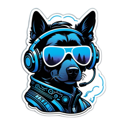 pop cool dog SVG PNG design with clean design elements