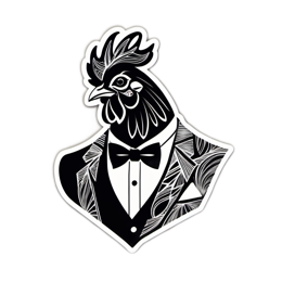 chicken artistic SVG PNG design with clean design elements