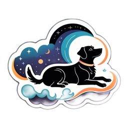 universe dog SVG PNG design with clean design elements