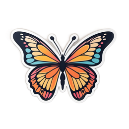 butterfly vibrant SVG PNG design with clean design elements