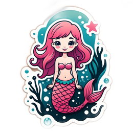 mermaid sticker SVG PNG design