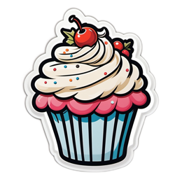 cupcake sprinkles SVG PNG design with clean design elements