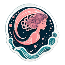 mermaid ocean SVG PNG design with clean design elements