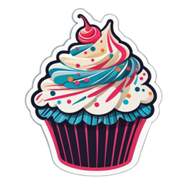 cupcake decoration SVG PNG design with clean design elements