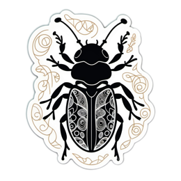 artistic beetle SVG PNG design with clean design elements