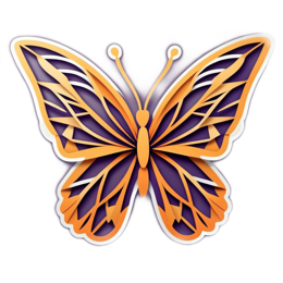 decoration butterfly SVG PNG design with clean design elements