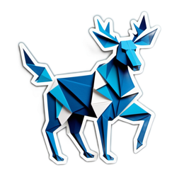 papercraft stag SVG PNG design with clean design elements