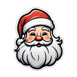 santa cartoon SVG PNG design with clean design elements