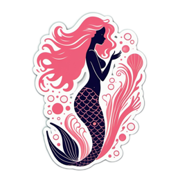 mermaid SVG PNG design with clean design elements