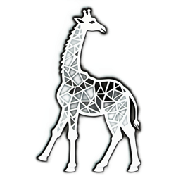 giraffe geometric SVG PNG design with clean design elements