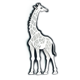 giraffe SVG PNG design with clean design elements